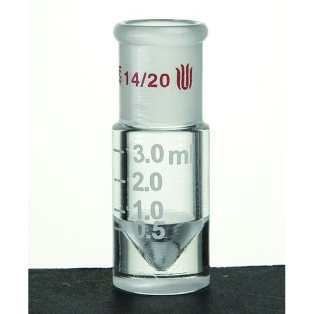 SYNTHWARE CONICAL REACTION VIAL, 14/20, GRADUATED, 8mL V141008